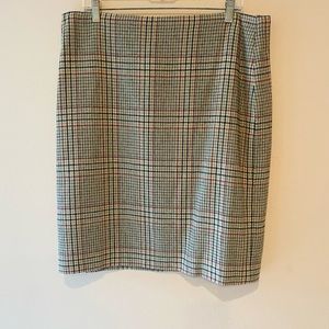 Talbots Multicolor Plaid Pencil Skirt